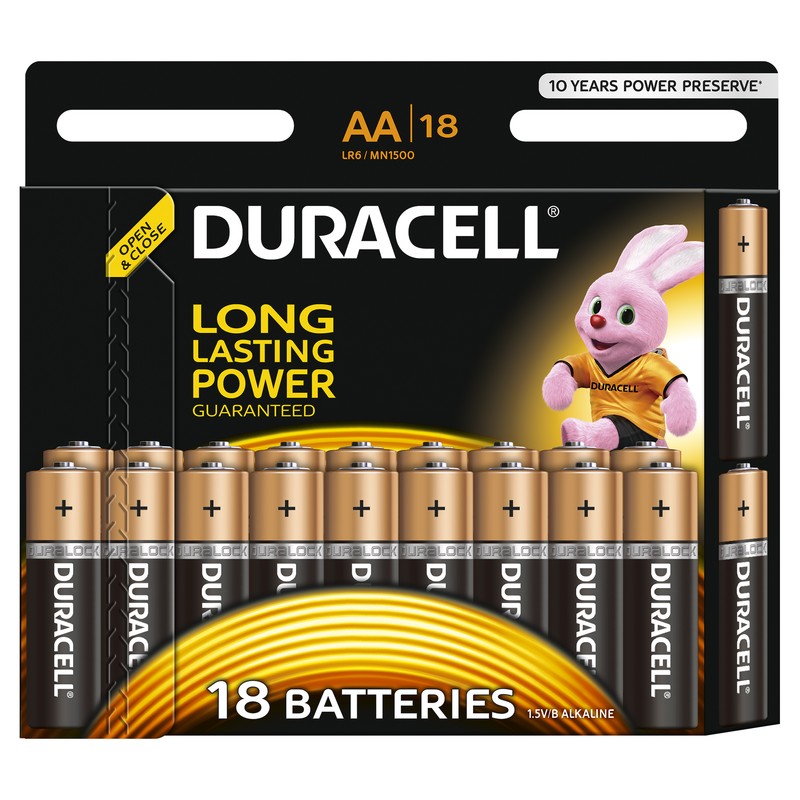 Батарейки AA Duracell Basic LR6-18BL (18 шт, MN1500)